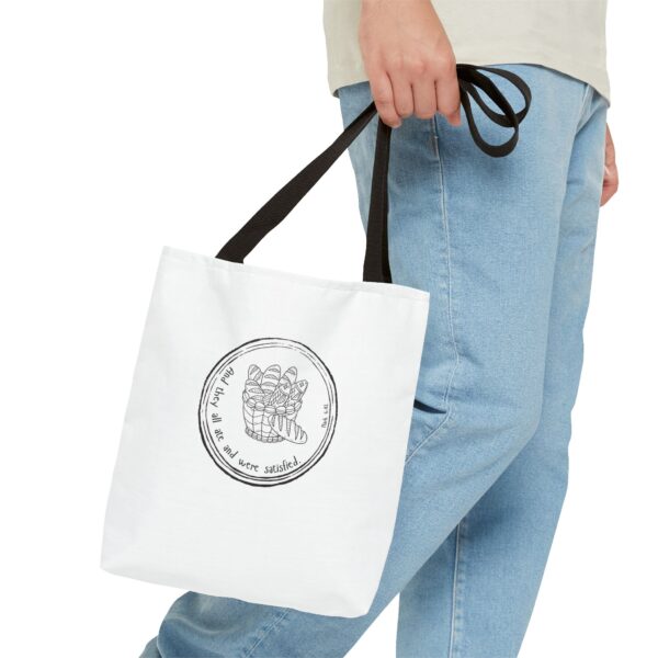 Motivational Tote Bag - "All That We Are Not Satisfied" - Image 3