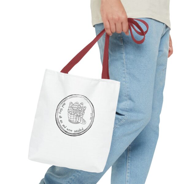Motivational Tote Bag - "All That We Are Not Satisfied" - Image 7