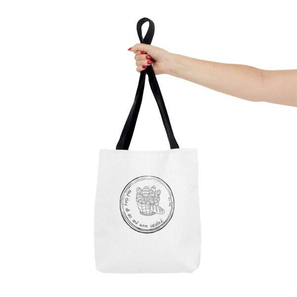 Motivational Tote Bag - "All That We Are Not Satisfied" - Image 4