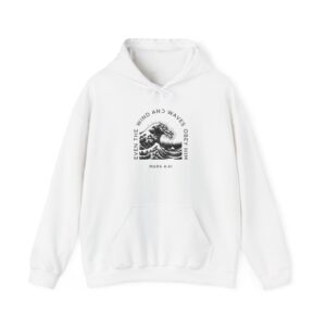 Cozy Graphic Hoodie with Wave Design, Unisex Pullover Sweatshirt, Beach Lover Gift, Ocean Inspired Apparel, Casual Loungewear