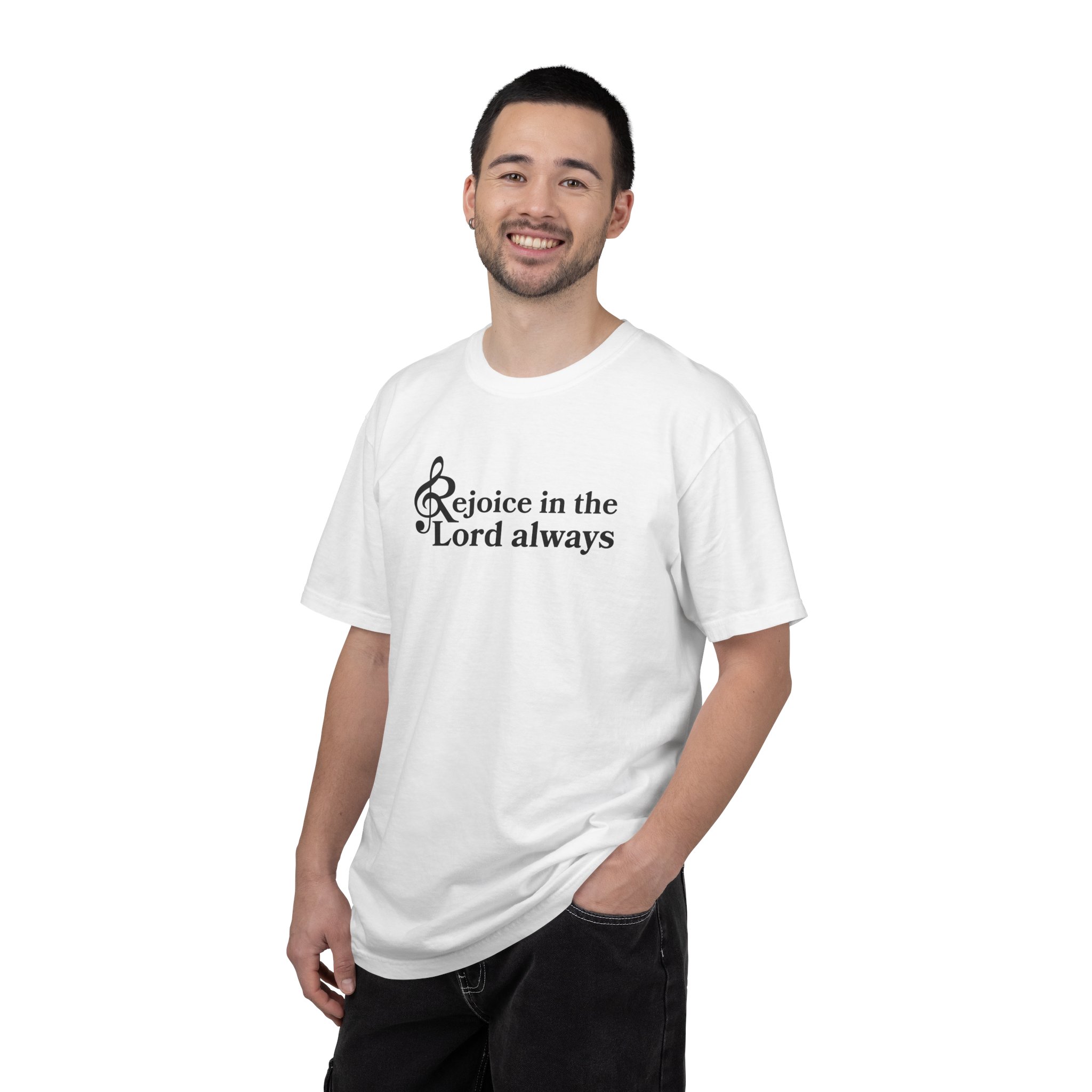 Philippians 4:4 / English / T-shirt - Image 5