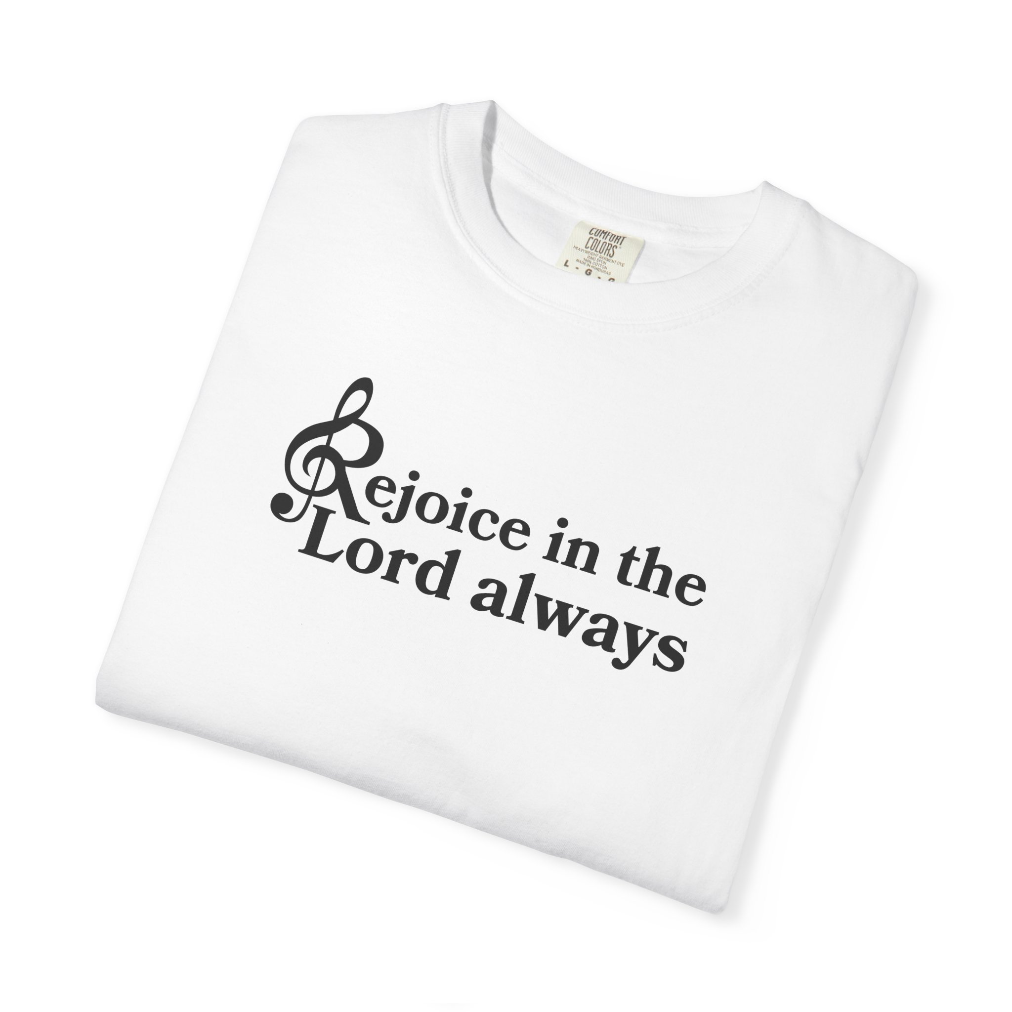 Philippians 4:4 / English / T-shirt - Image 2
