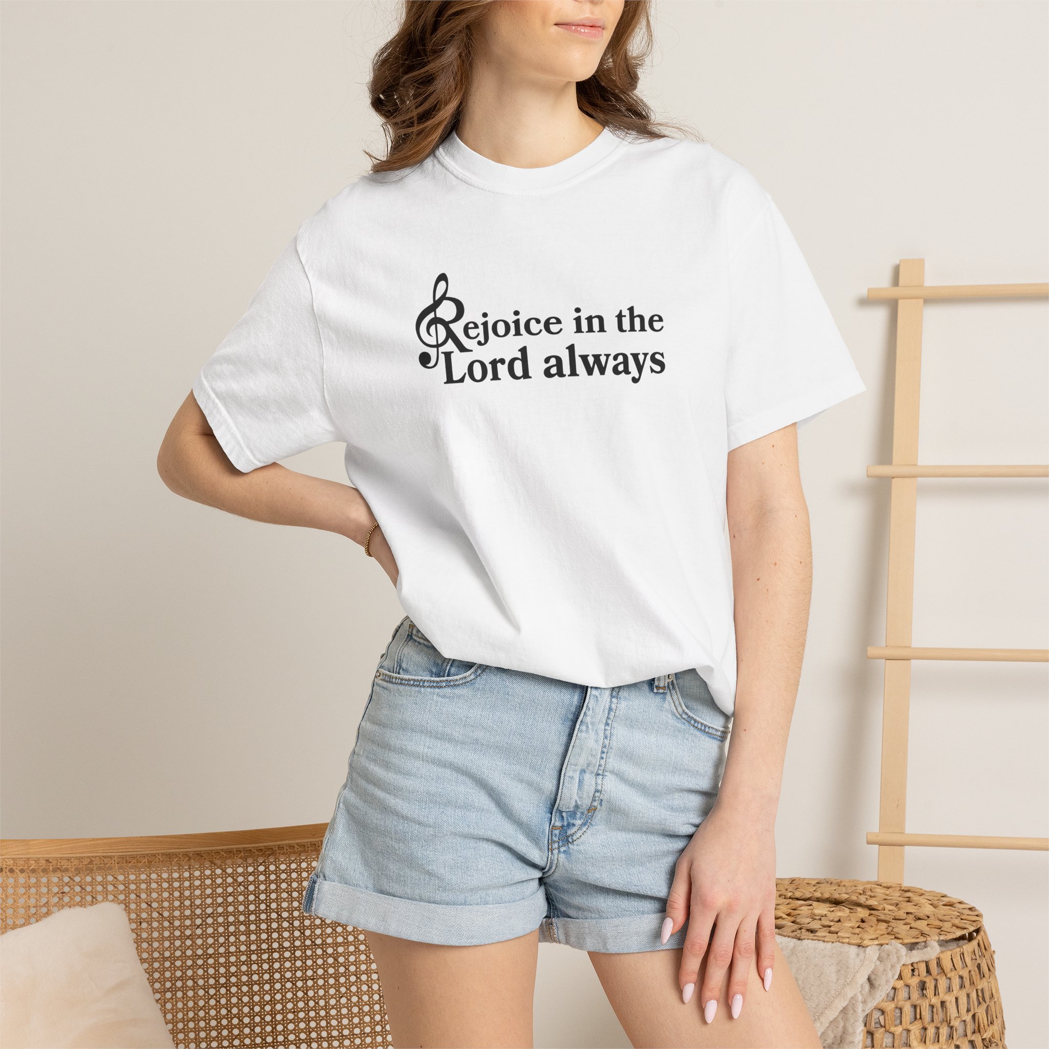 Philippians 4:4 / English / T-shirt - Image 3