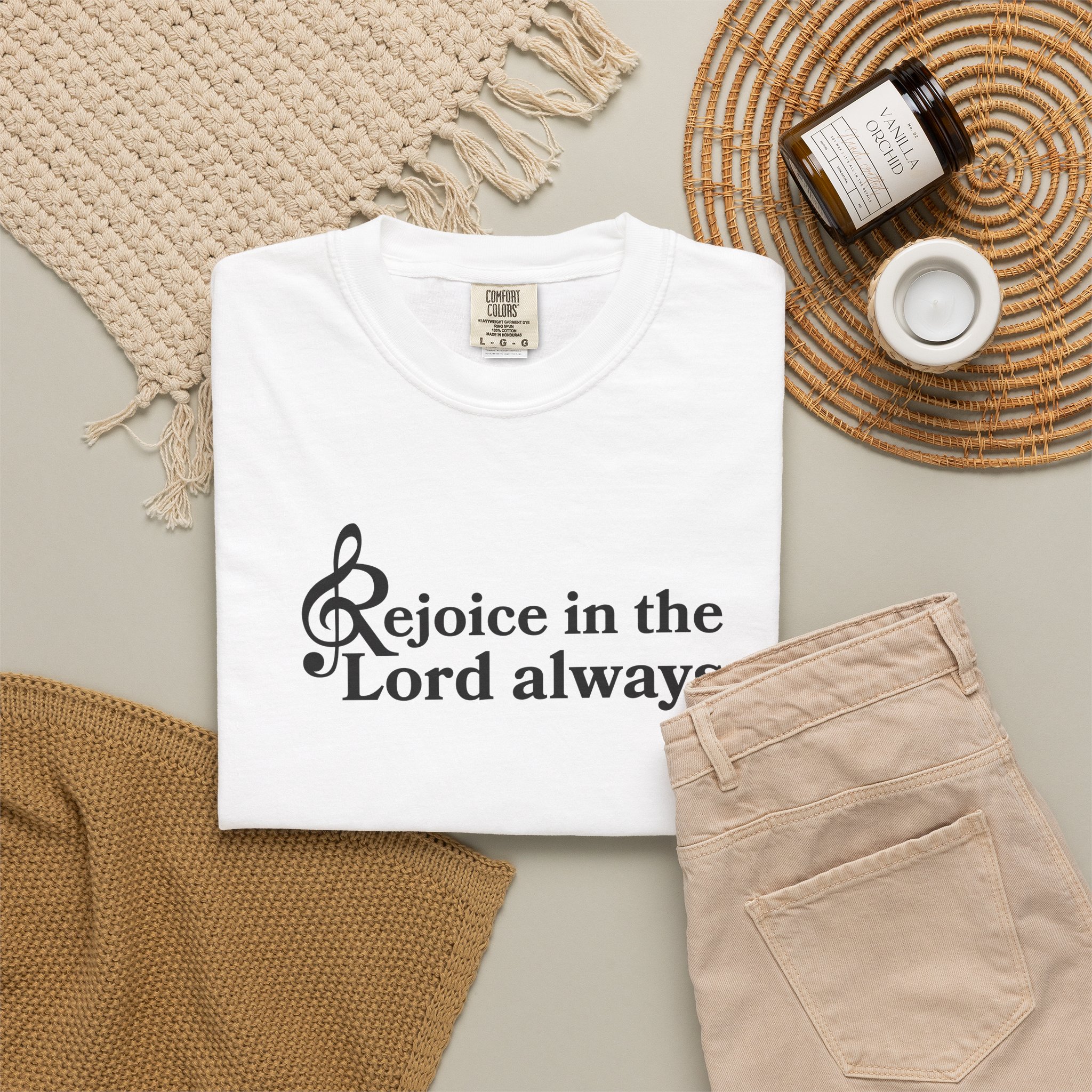 Philippians 4:4 / English / T-shirt - Image 9