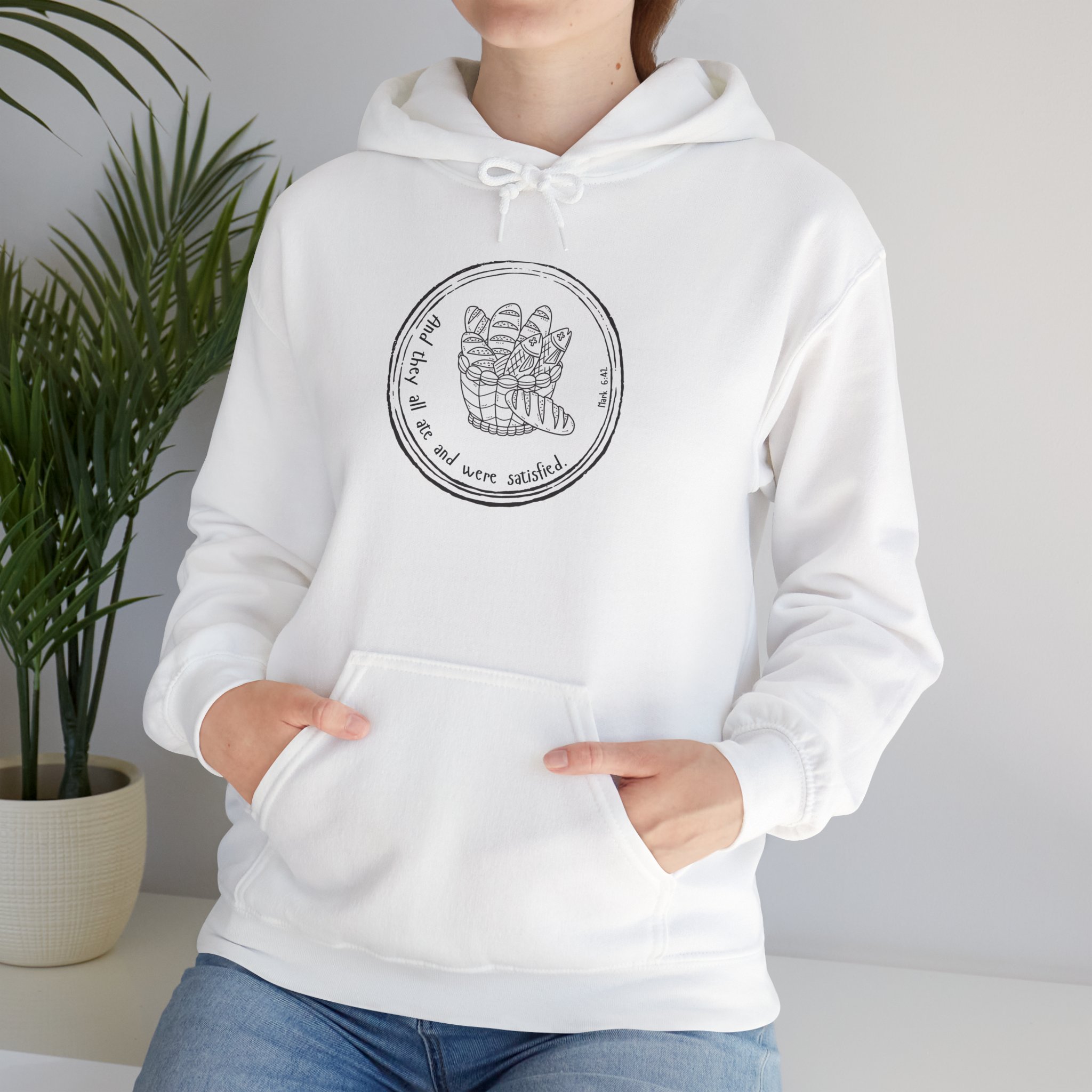 Mark 6:42 / English / Hoodie - Image 2